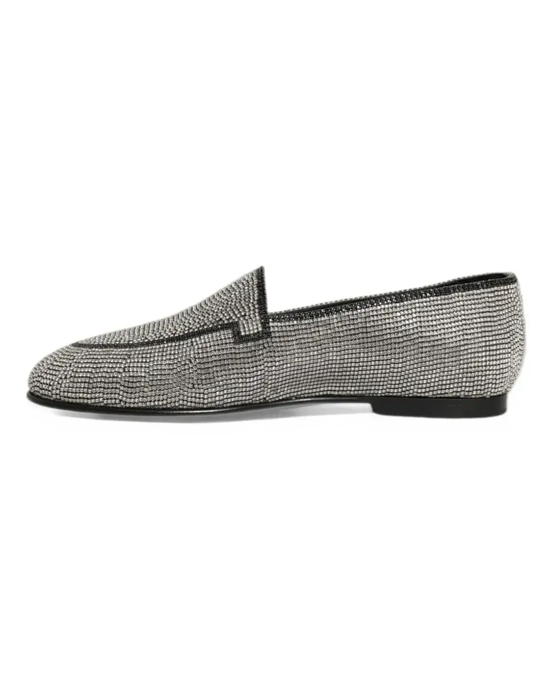 Dolce & Gabbana crystal-embellished loafers - Silber Silber