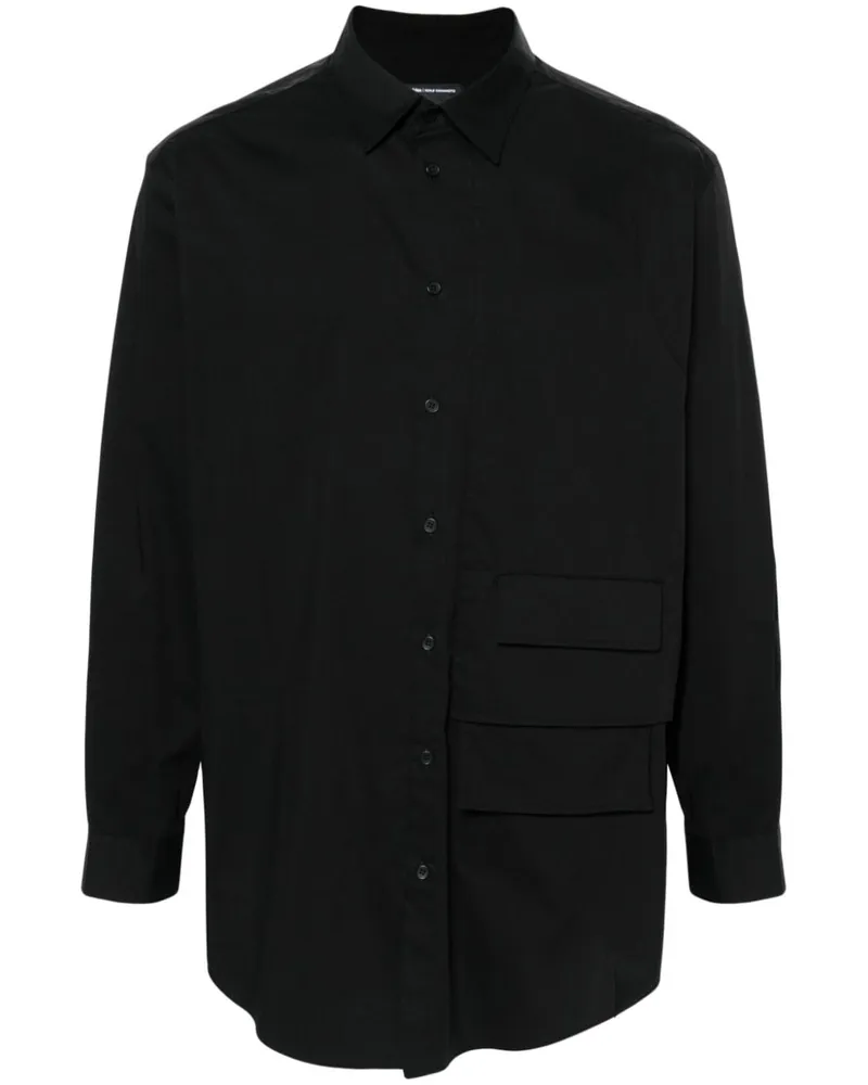 Y-3 Hemd mit Logo-Stempel - Schwarz Schwarz