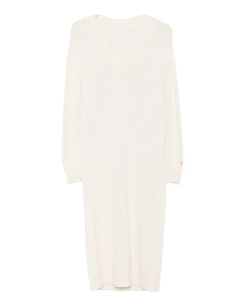 Liviana Conti V-neck knitted midi dress - Nude Nude