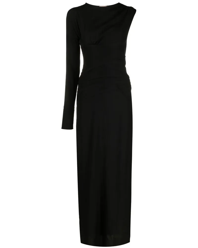 N° 21 Asymmetrisches Abendkleid - Schwarz Schwarz