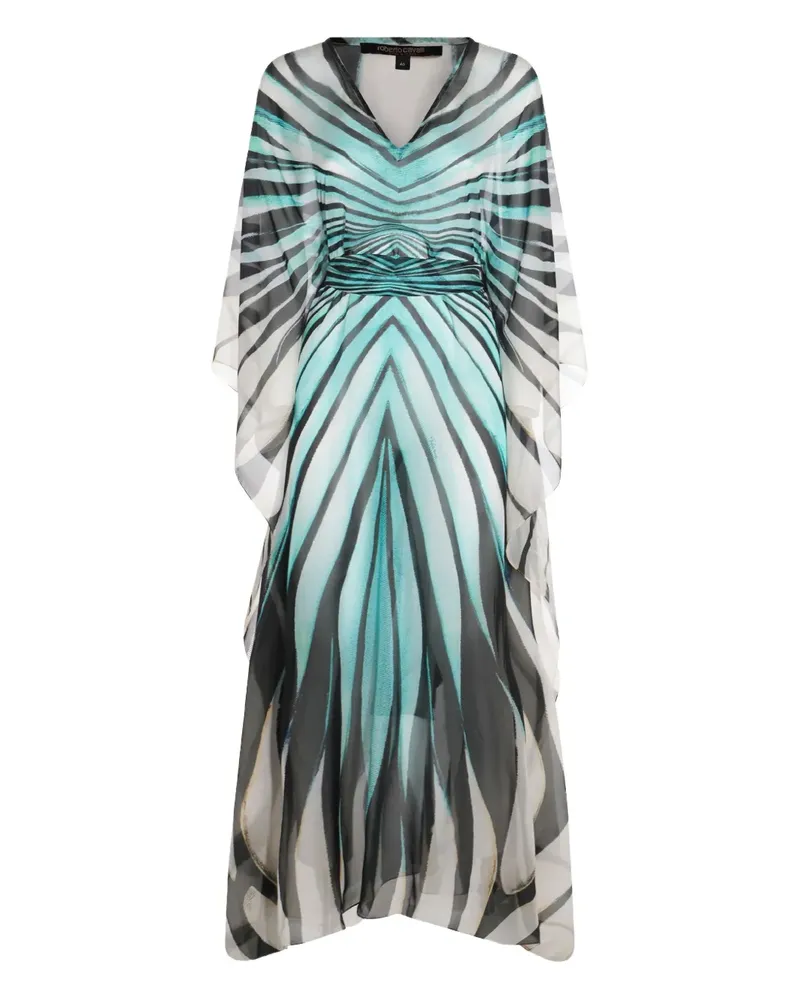 Roberto Cavalli Kleid mit Ray of Sea-Print - Weiß Weiß