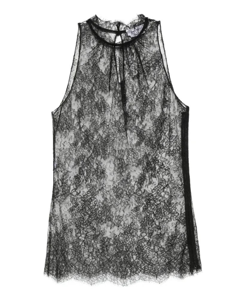 Alexander McQueen lace halter-neck top - Schwarz Schwarz