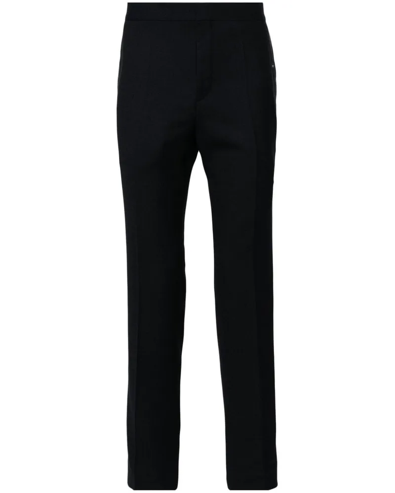 HUGO BOSS Klassische Hose mit Satinbesatz - Blau Blau