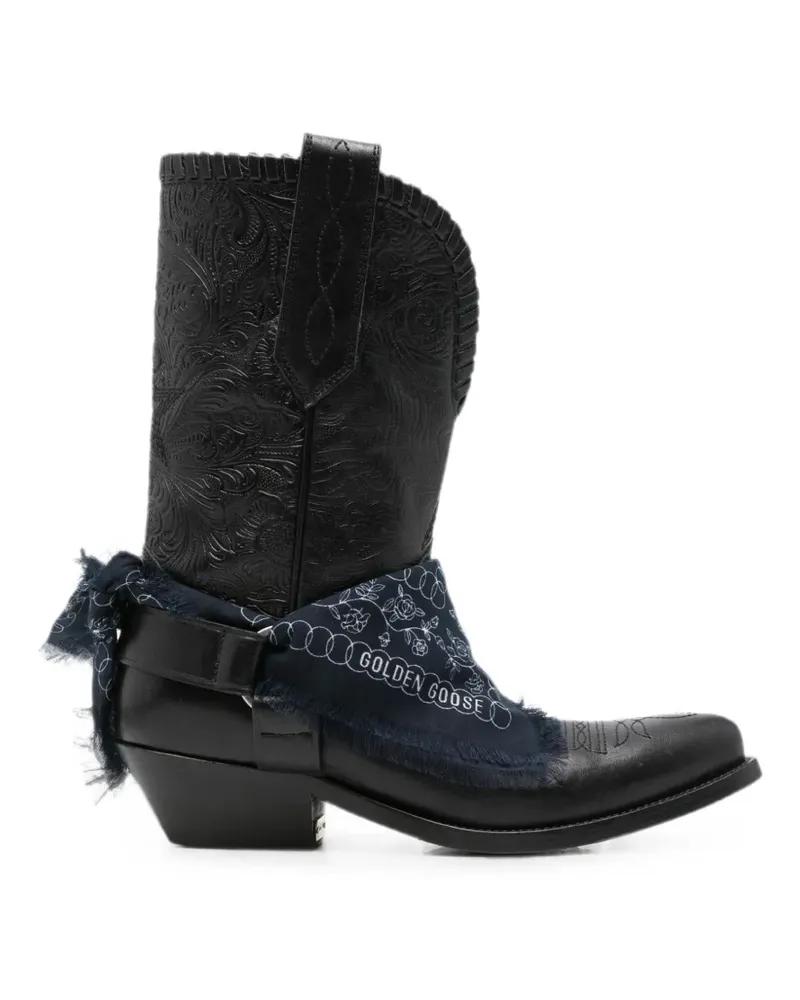 Golden Goose Stiefel mit Schalverzierung - Schwarz Schwarz