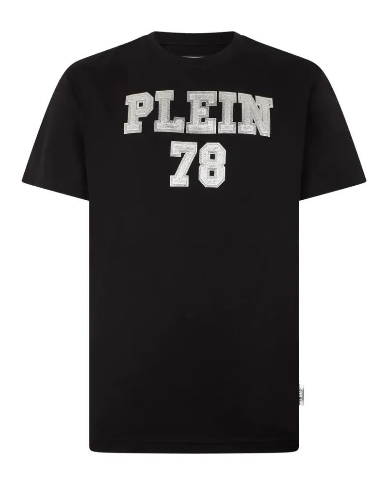 Philipp Plein College T-Shirt mit rundem Ausschnitt - Schwarz Schwarz