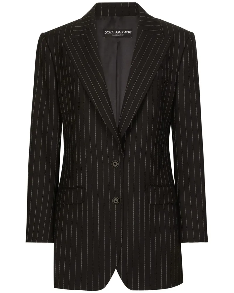 Dolce & Gabbana Gestreiftes Sakko - Schwarz Schwarz