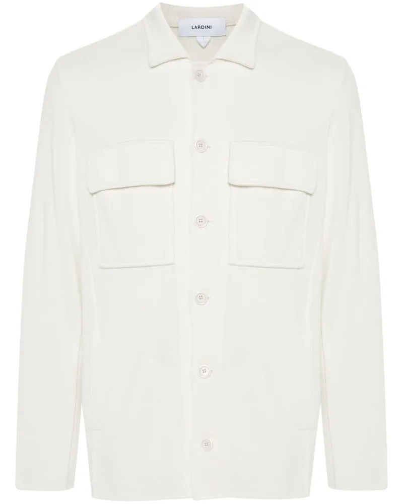 LARDINI Klassischer Cardigan - Weiß Weiß