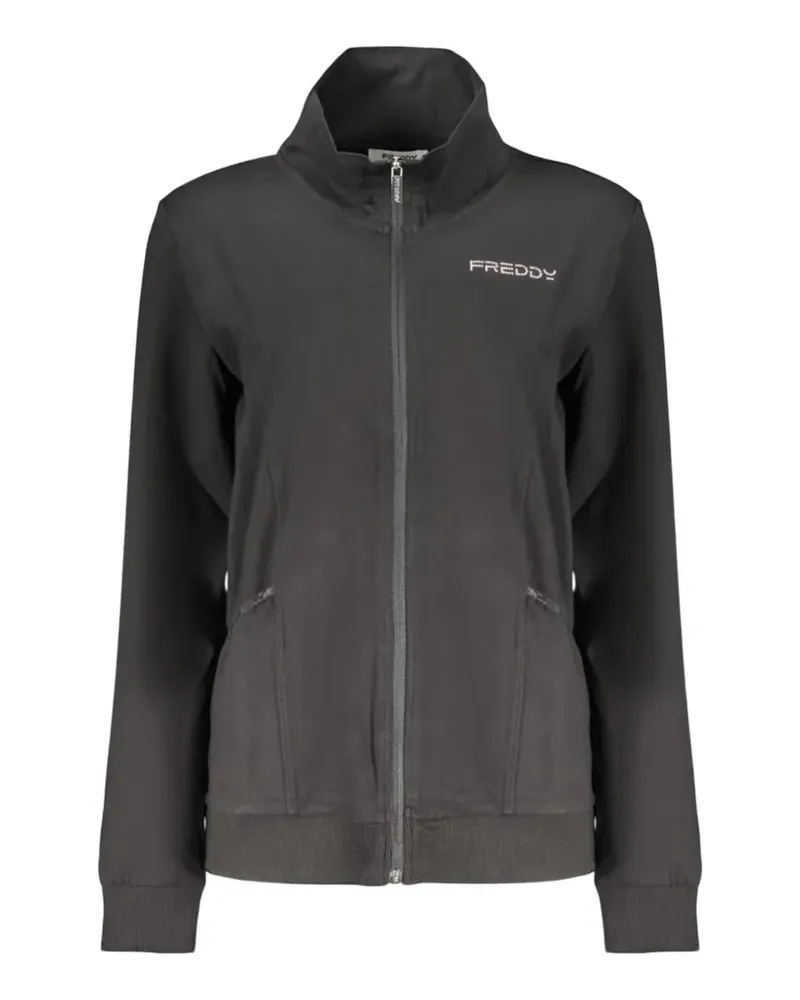 Freddy Sweatshirtjacke mit Stehkragen - Schwarz Schwarz