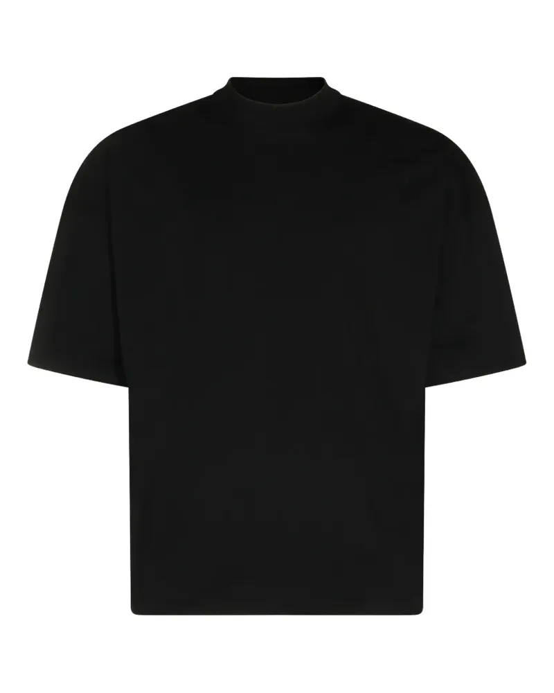 Jil Sander mock-neck short-sleeve T-shirt - Schwarz Schwarz