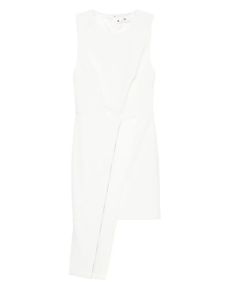Elisabetta Franchi waist-detail asymmetric party dress - Weiß Weiß