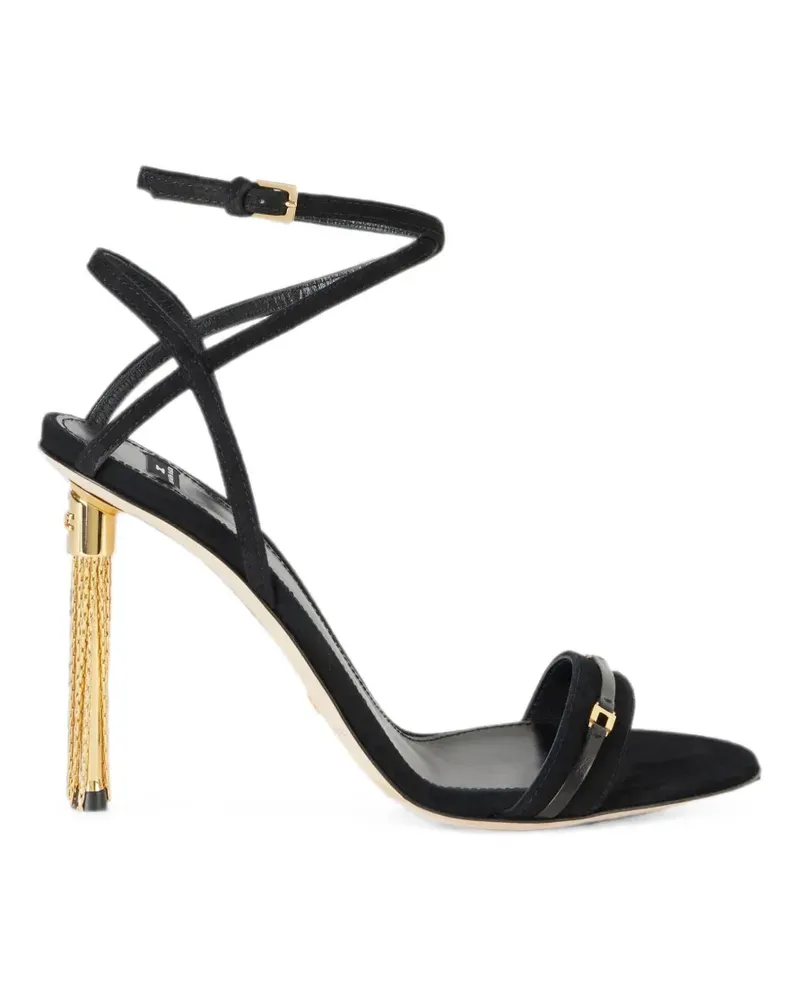Elisabetta Franchi suede sandals with tassel - Schwarz Schwarz