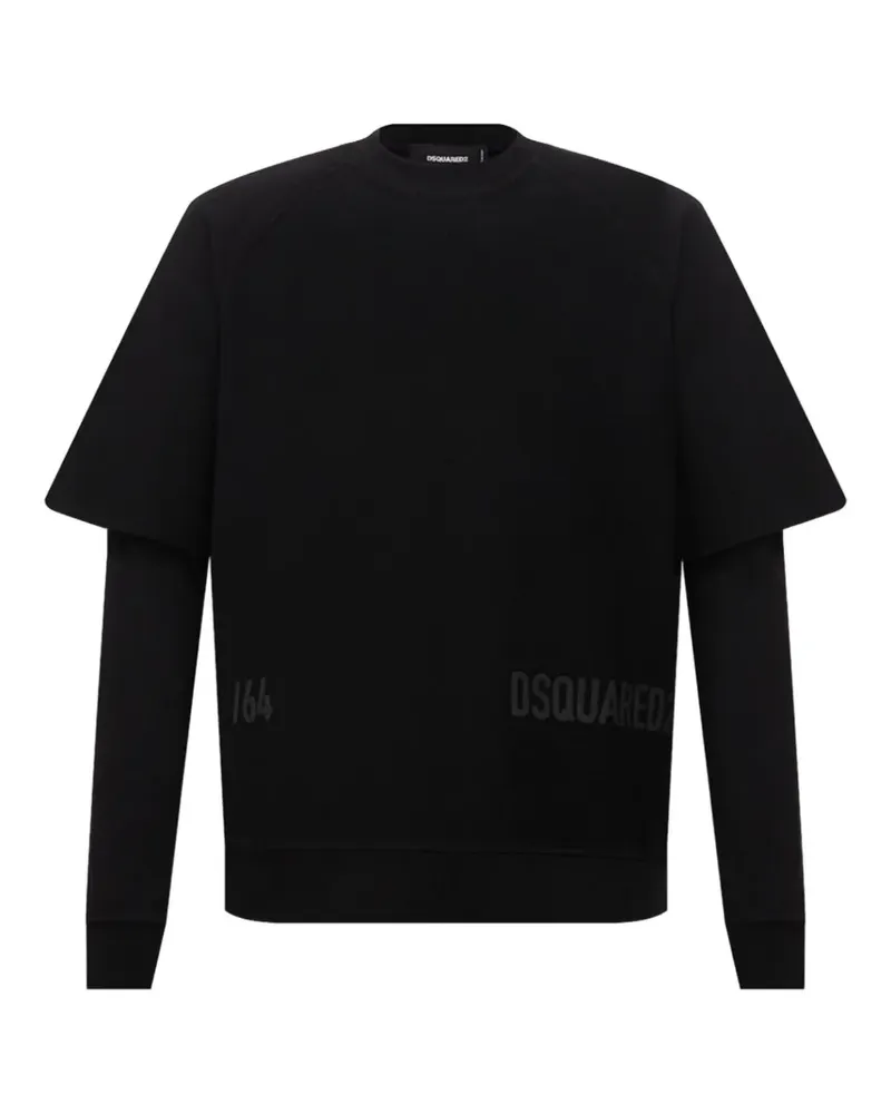 Dsquared2 double-layer logo sweatshirt - Schwarz Schwarz