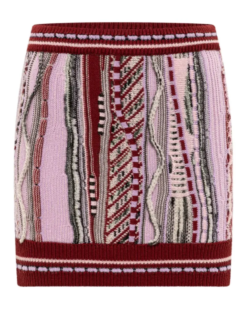 Laneus Schmaler Jacquard-Minirock - Rosa Rosa
