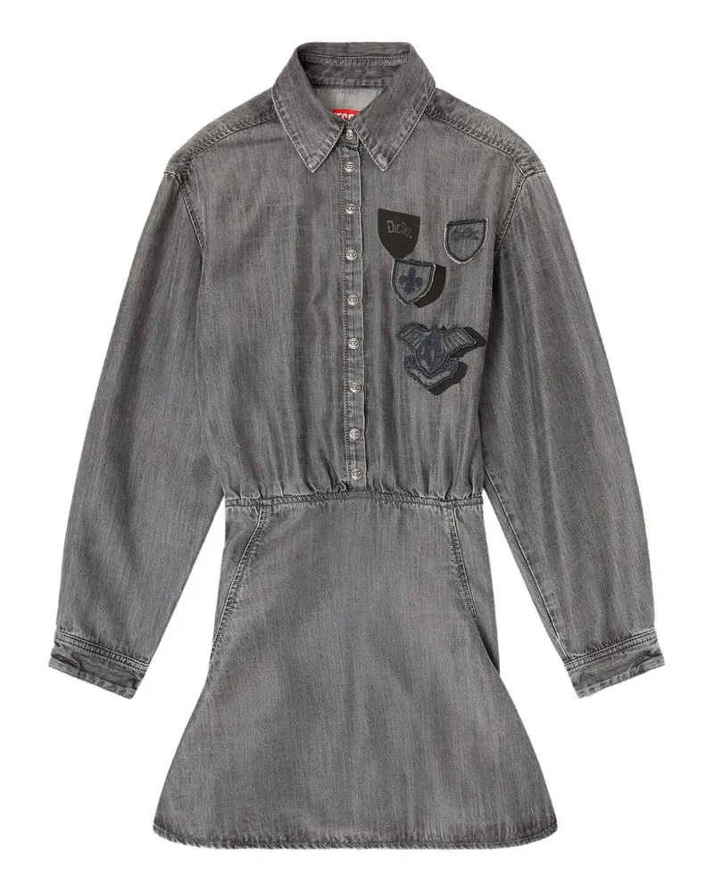 Diesel De-Drevia patch mini dress - Grau Grau