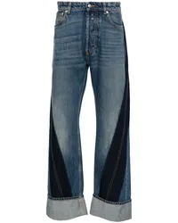 Alexander McQueen Twisted Jeans Blau