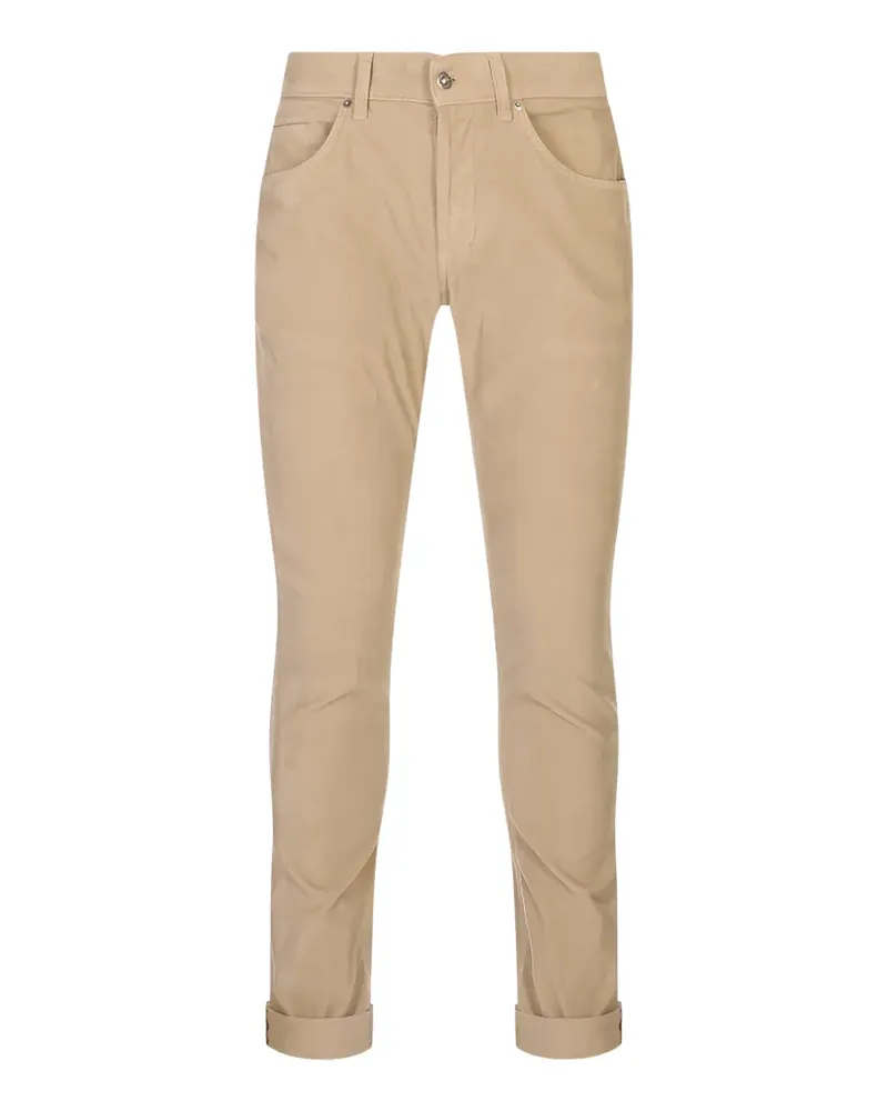 Dondup Cordhose mit Logo-Schild - Nude Nude