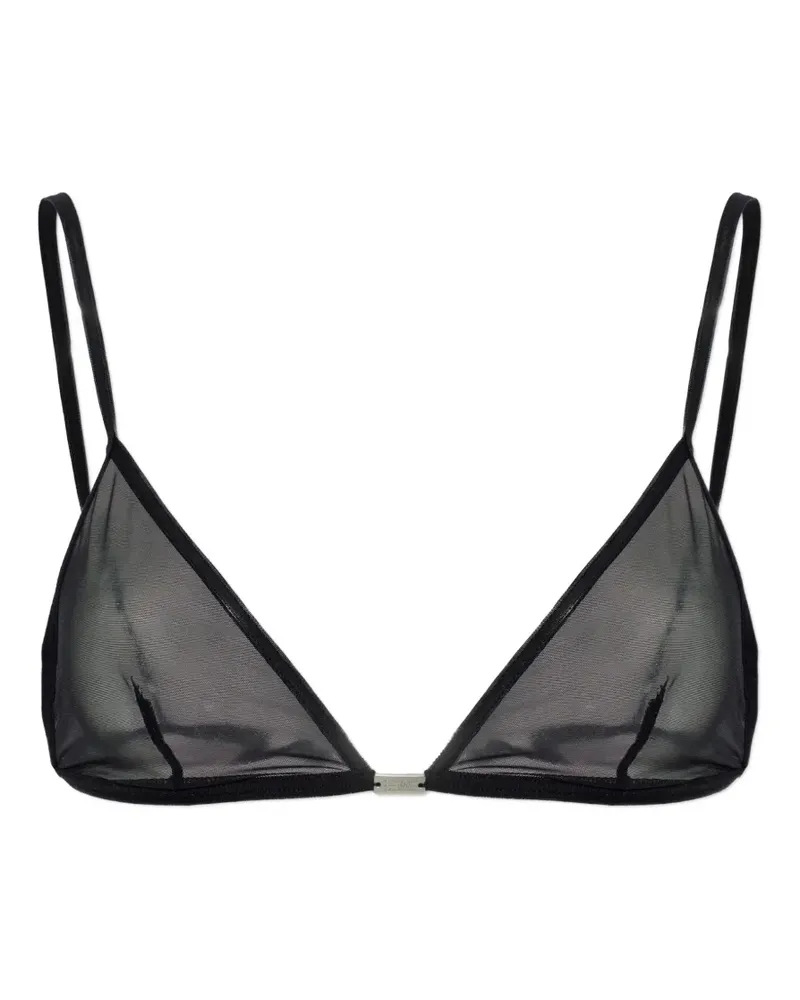 Maison Margiela Semi-transparenter Triangel-BH - Schwarz Schwarz