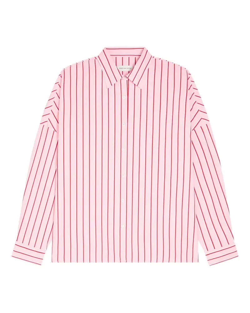Dries van Noten Gestreiftes Hemd - Rosa Rosa