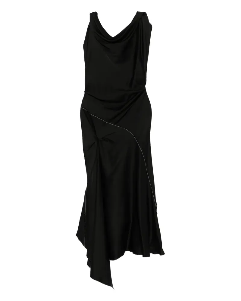 Victoria Beckham cowl-neck asymmetric dress - Schwarz Schwarz