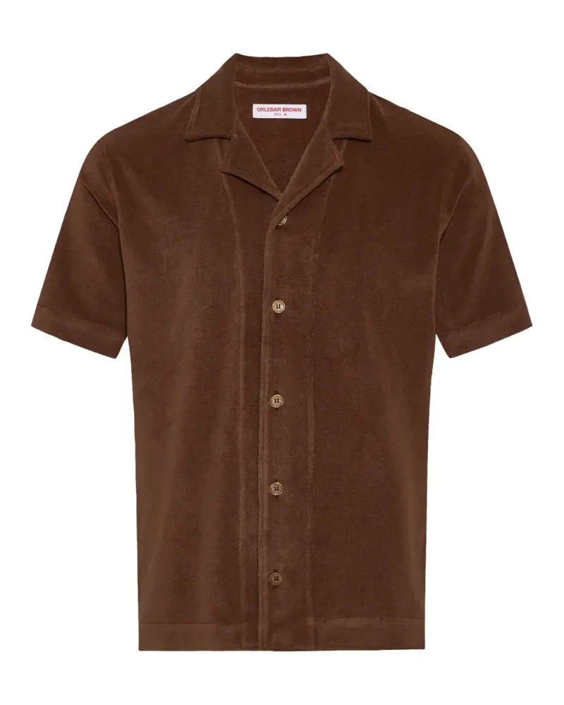 Orlebar Brown Hawkin Frottee-Hemd - Braun Braun
