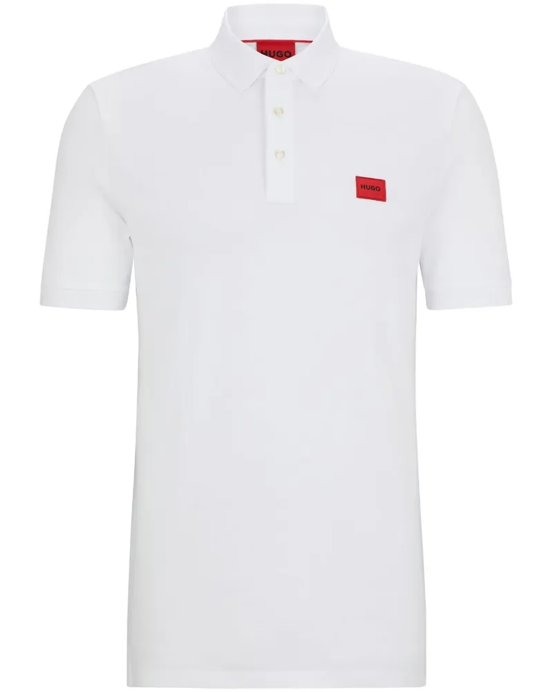 HUGO BOSS Poloshirt mit Logo-Applikation - Weiß Weiß