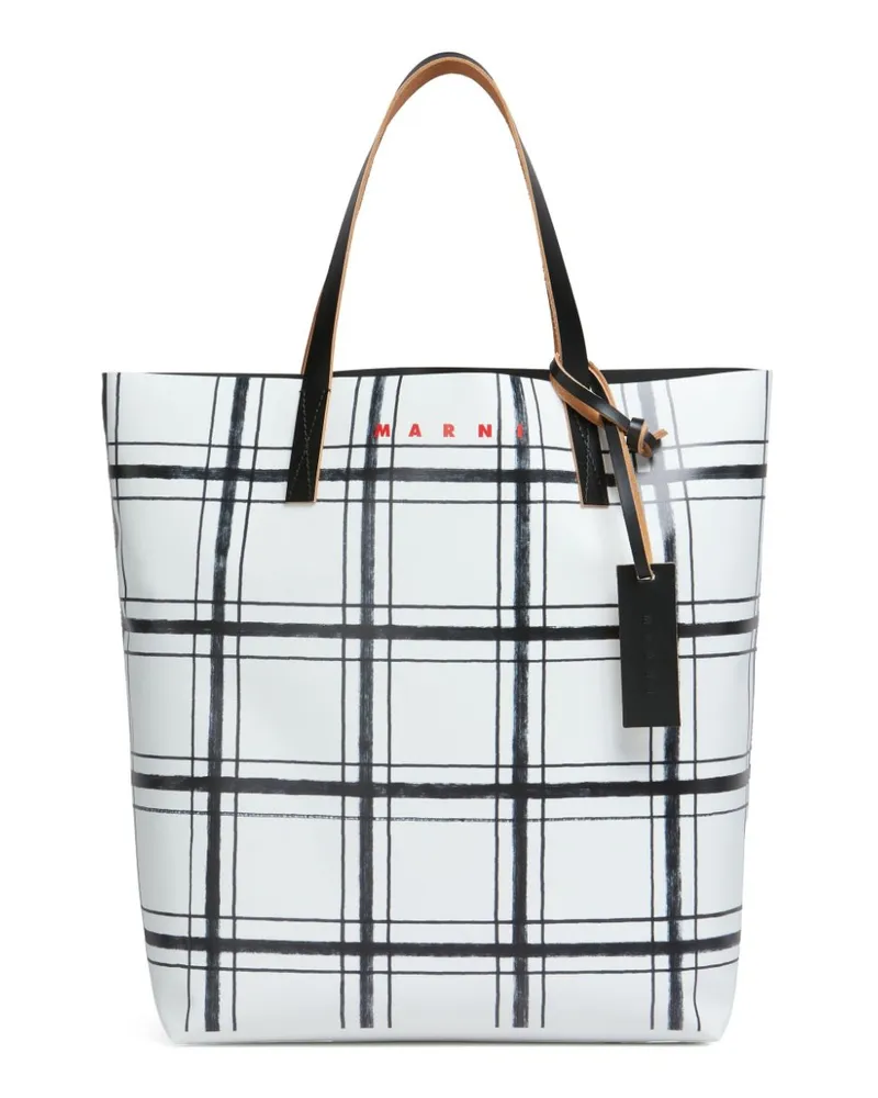 Marni Karierter Tribeca Shopper - Schwarz Schwarz