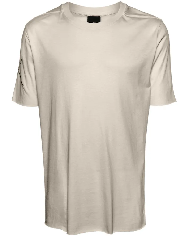 THOM KROM T-Shirt mit Narbenstickerei - Grau Grau