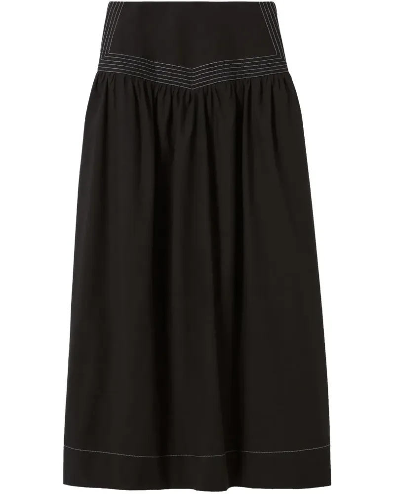 Claudie Pierlot Maxirock mit Streifendetail - Schwarz Schwarz