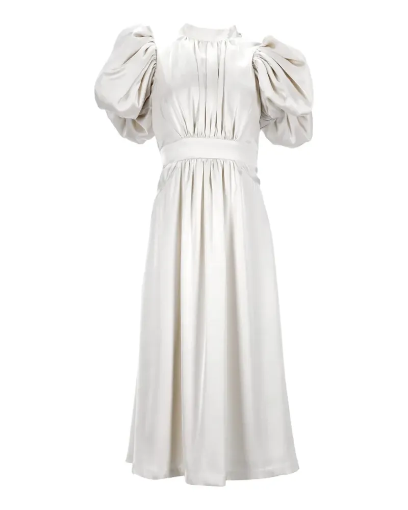 ROTATE Birger Christensen Noon Kleid mit Puffärmeln - Nude Nude