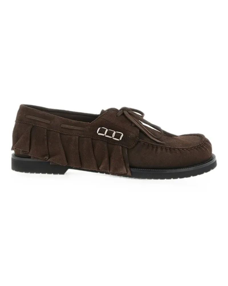 J.W.Anderson Segelschuhe mit Rüschenbesatz - Braun Braun
