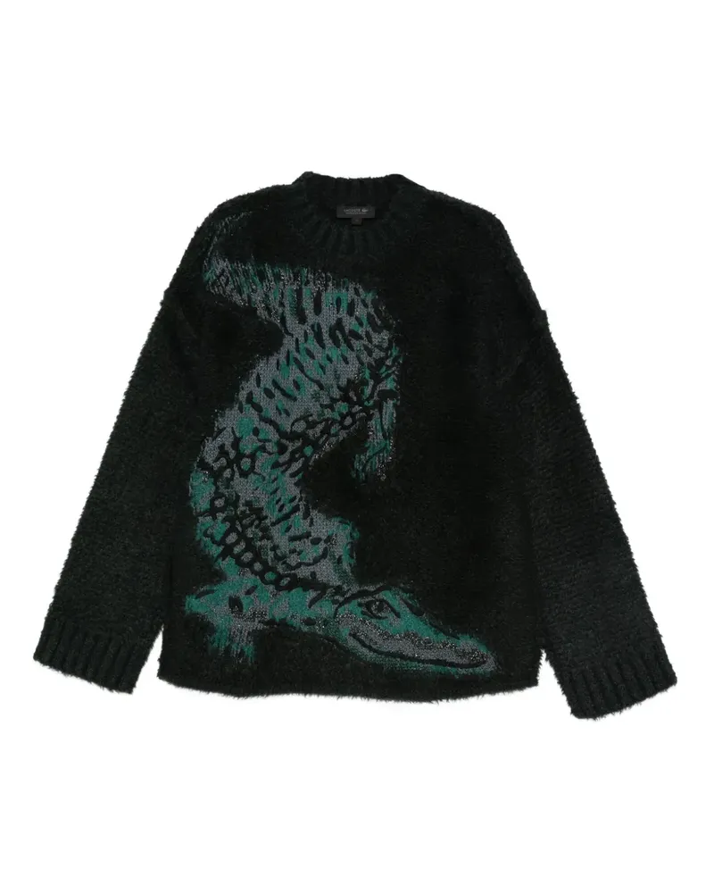 Lacoste Pullover mit Jacquard - Schwarz Schwarz
