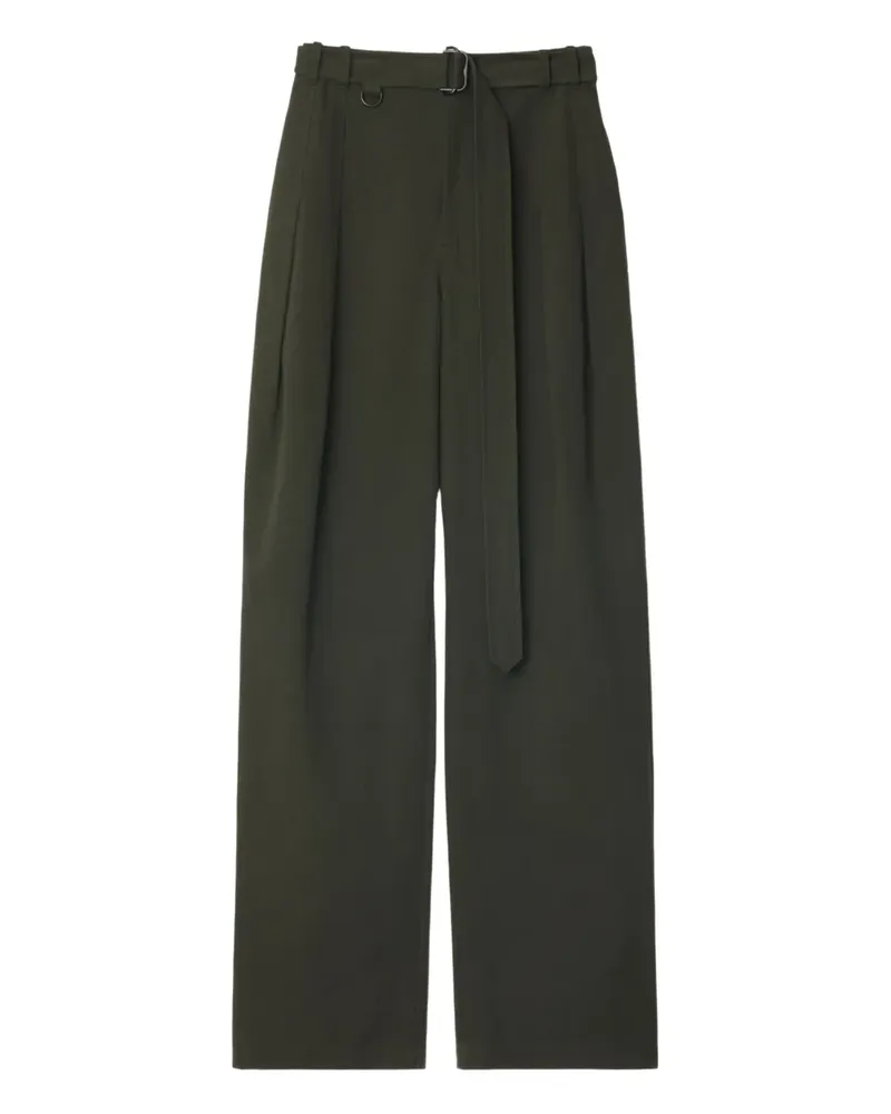 Burberry Plissierte Hose mit Gürtel - Grün Grün