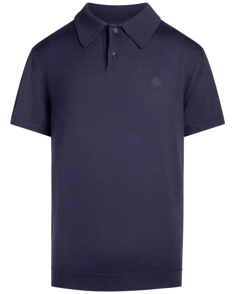Bally Poloshirt mit Wappenstickerei - Blau Blau