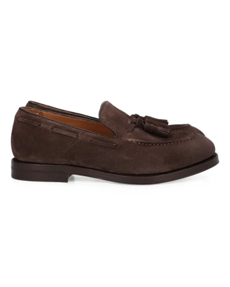 Al Duca D’Aosta 1902 tassel suede loafers - Braun Braun