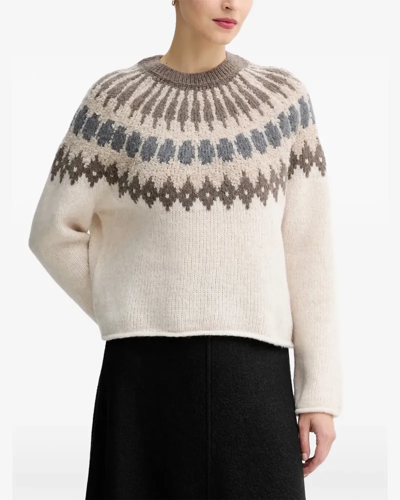 Marc O'Polo patterned round-neck sweater - Nude Nude