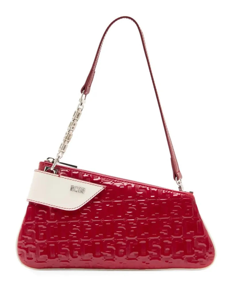 GCDS Comma Notte Monogram Schultertasche - Rot Rot
