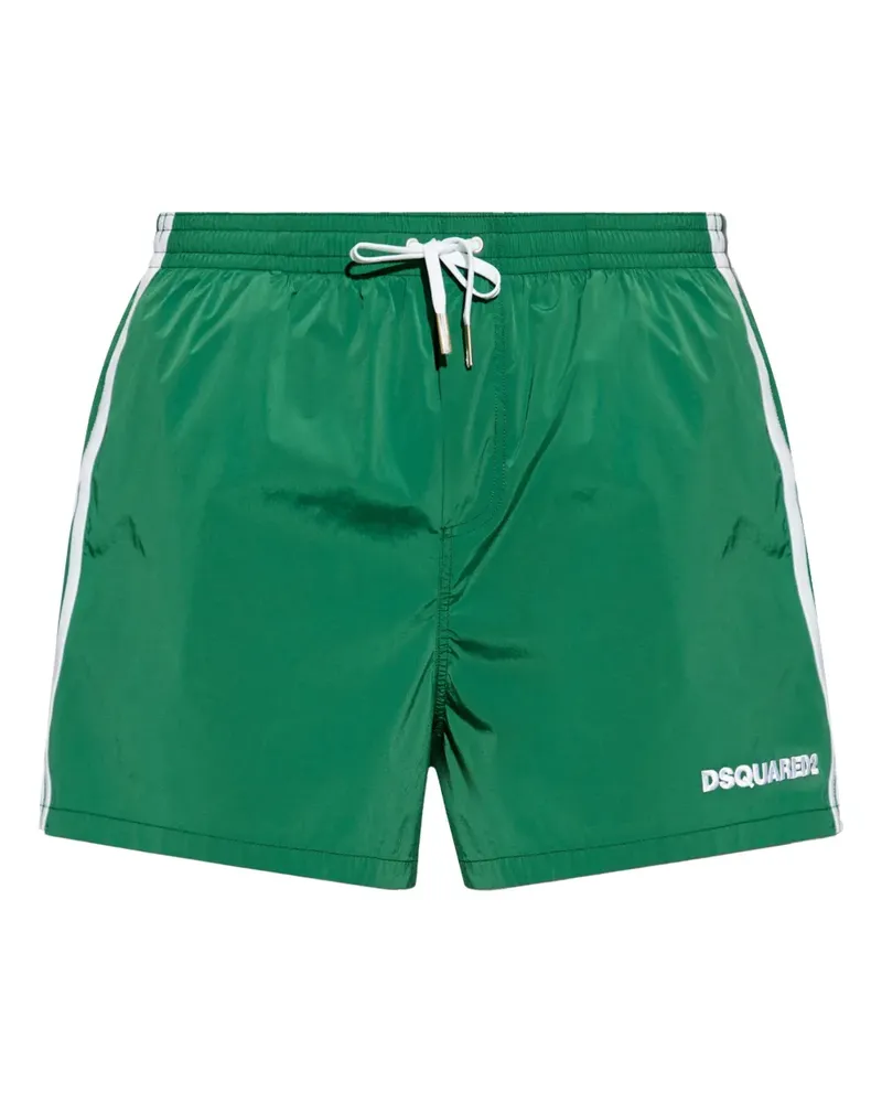 Dsquared2 Badehose mit Logo-Stickerei - Grün Grün