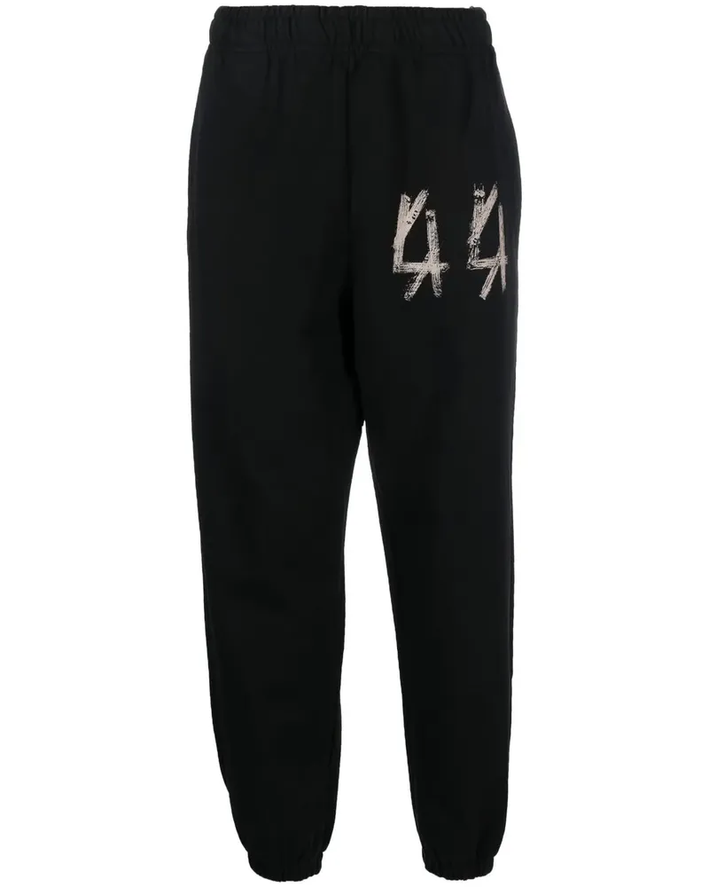 44 LABEL GROUP Jogginghose mit Logo-Print - Schwarz Schwarz
