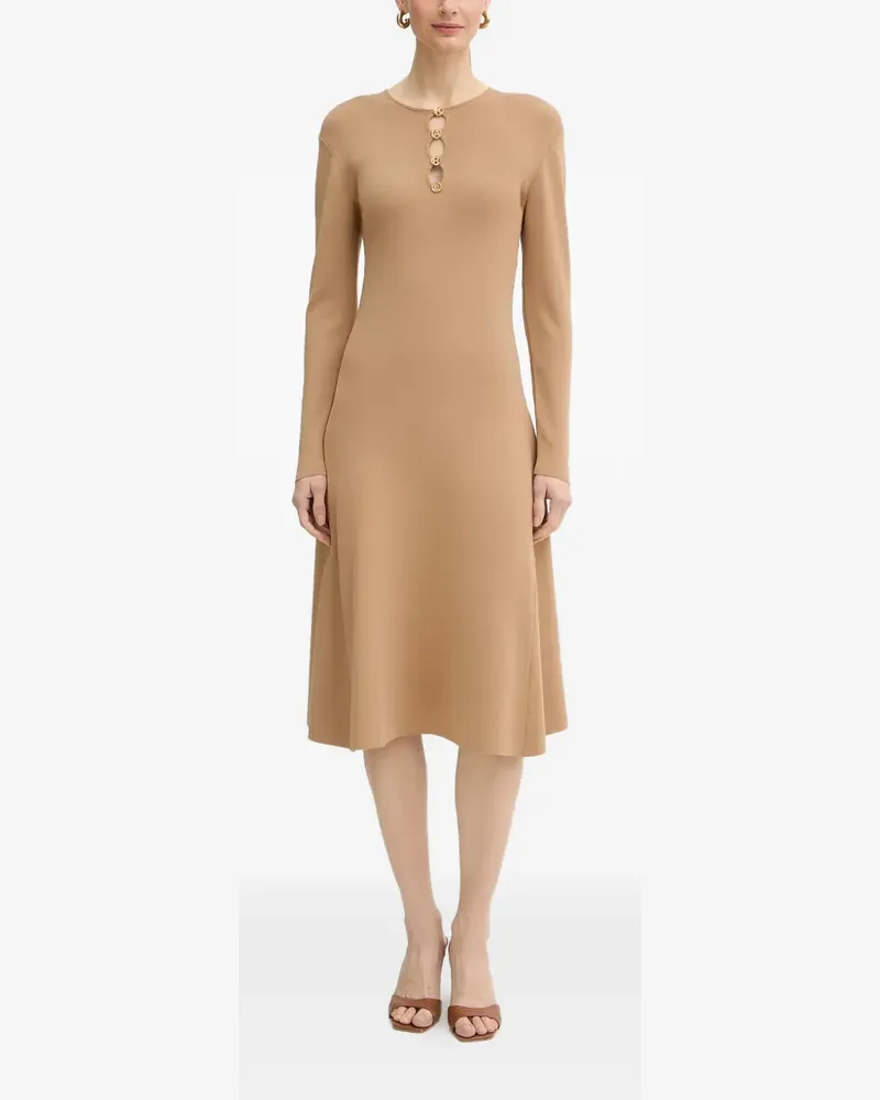 Karl Lagerfeld Midikleid mit Knöpfen - Nude Nude
