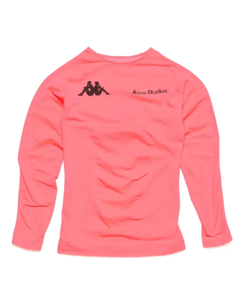 Acne Studios x Kappa T-Shirt mit Logo - Rosa Rosa