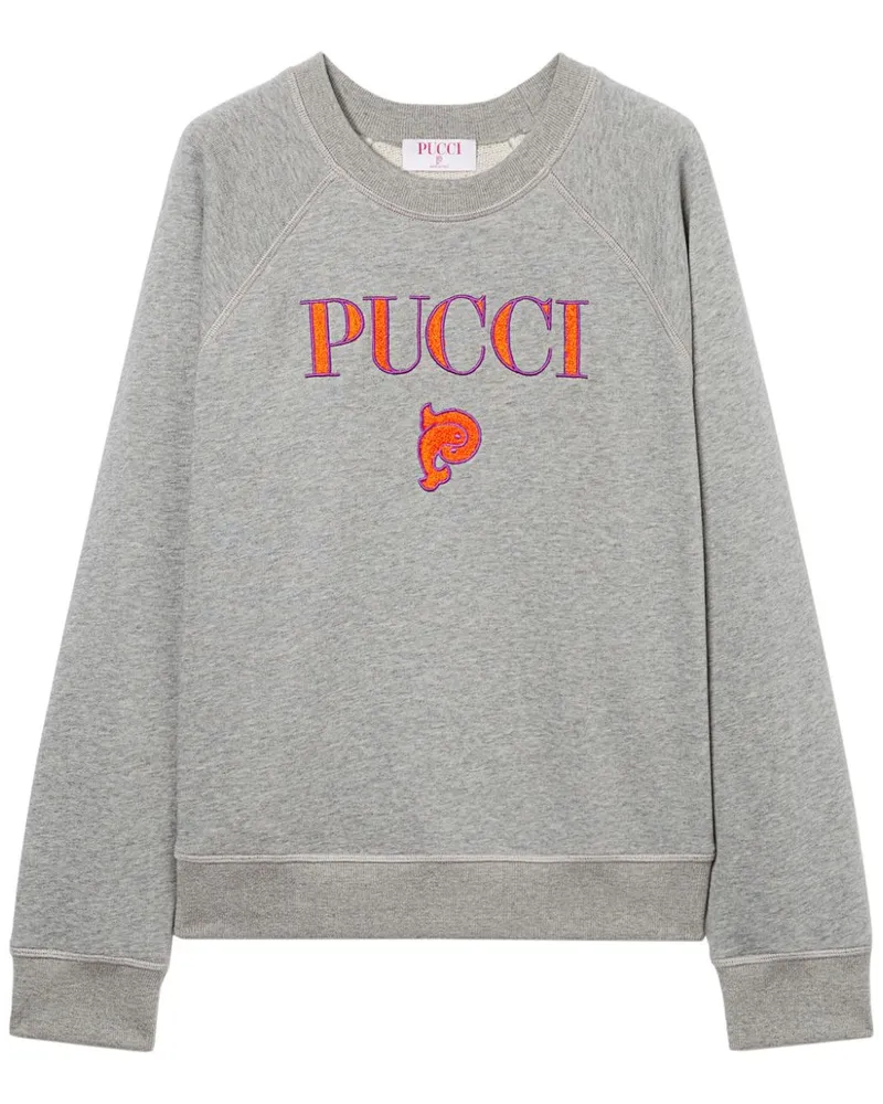 Emilio Pucci Sweatshirt mit Logo-Stickerei - Grau Grau
