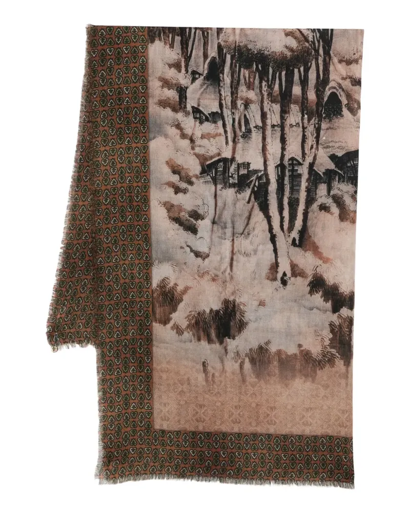 Pierre-Louis Mascia EUCLIDES Schal mit Fransen - Braun Braun