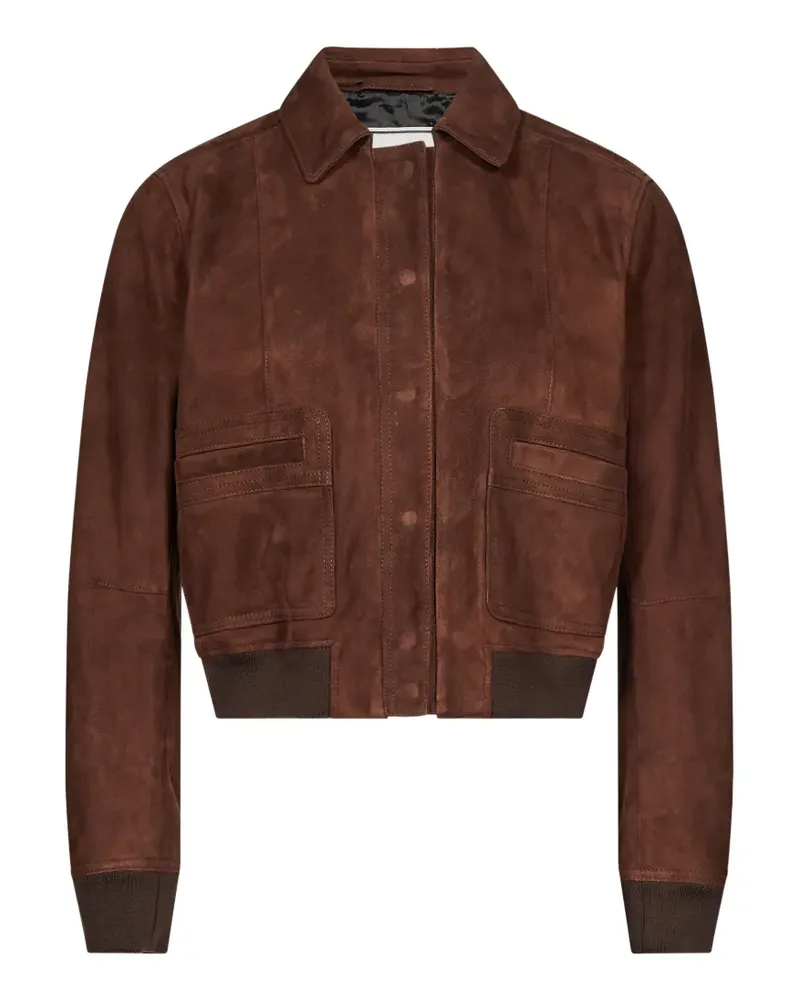 Tagliatore Katia suede bomber jacket - Braun Braun