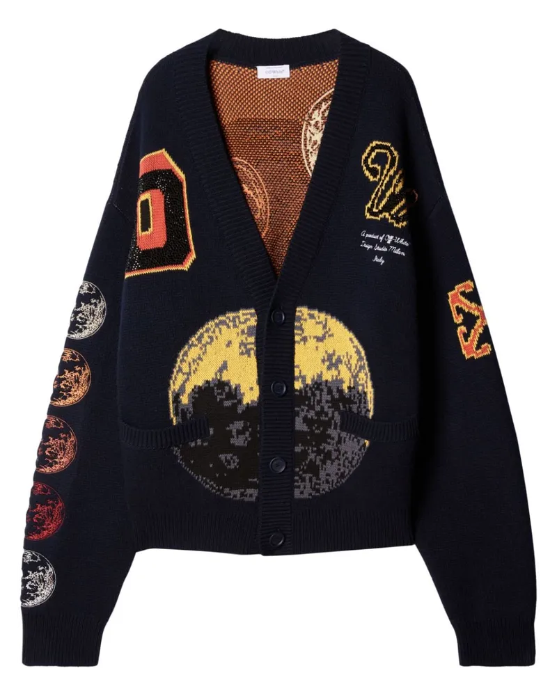 OFF-WHITE Moon Phase Cardigan - Blau Blau
