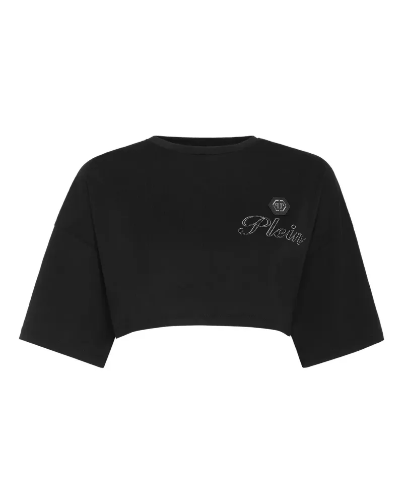 Philipp Plein T-Shirt mit Strass - Schwarz Schwarz