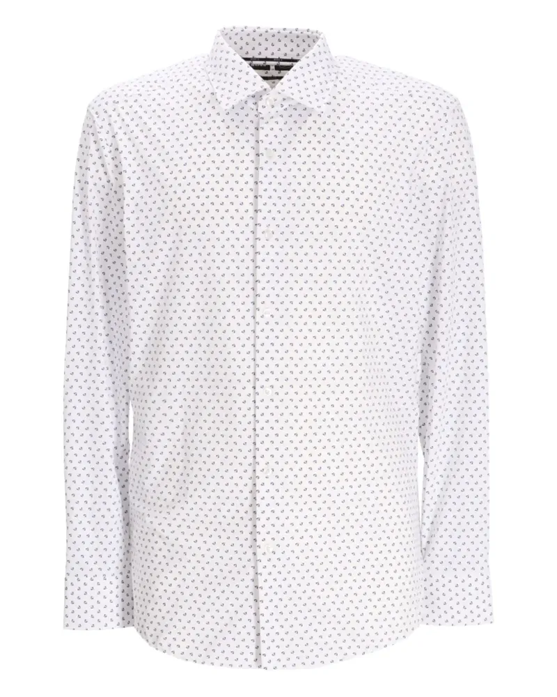 HUGO BOSS Hemd mit Print - Weiß Weiß