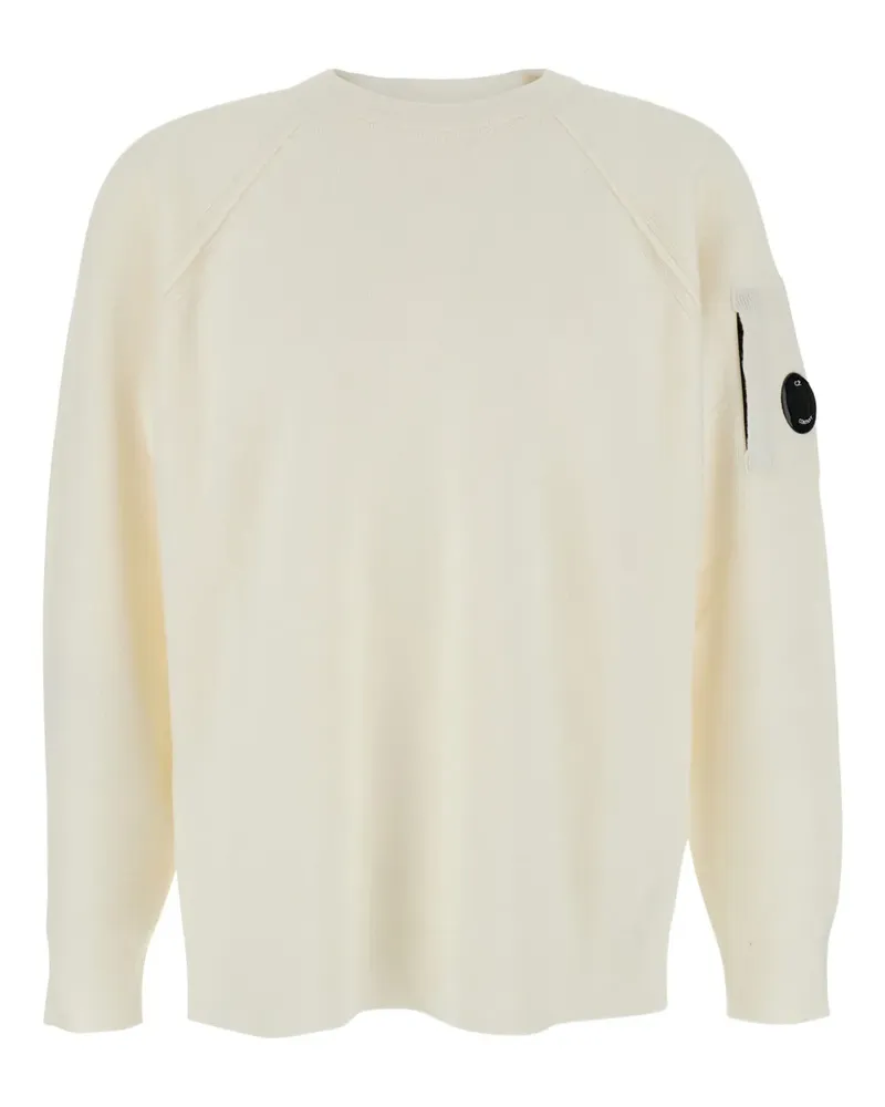 C.P. Company Pullover mit Lens-Schild - Weiß Weiß