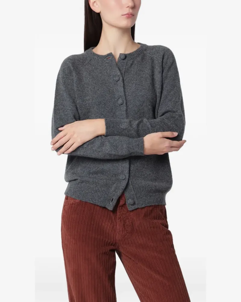 Alexandra Golovanoff Mila Cardigan mit Knöpfen und Rundhalsausschnitt - Grau Grau