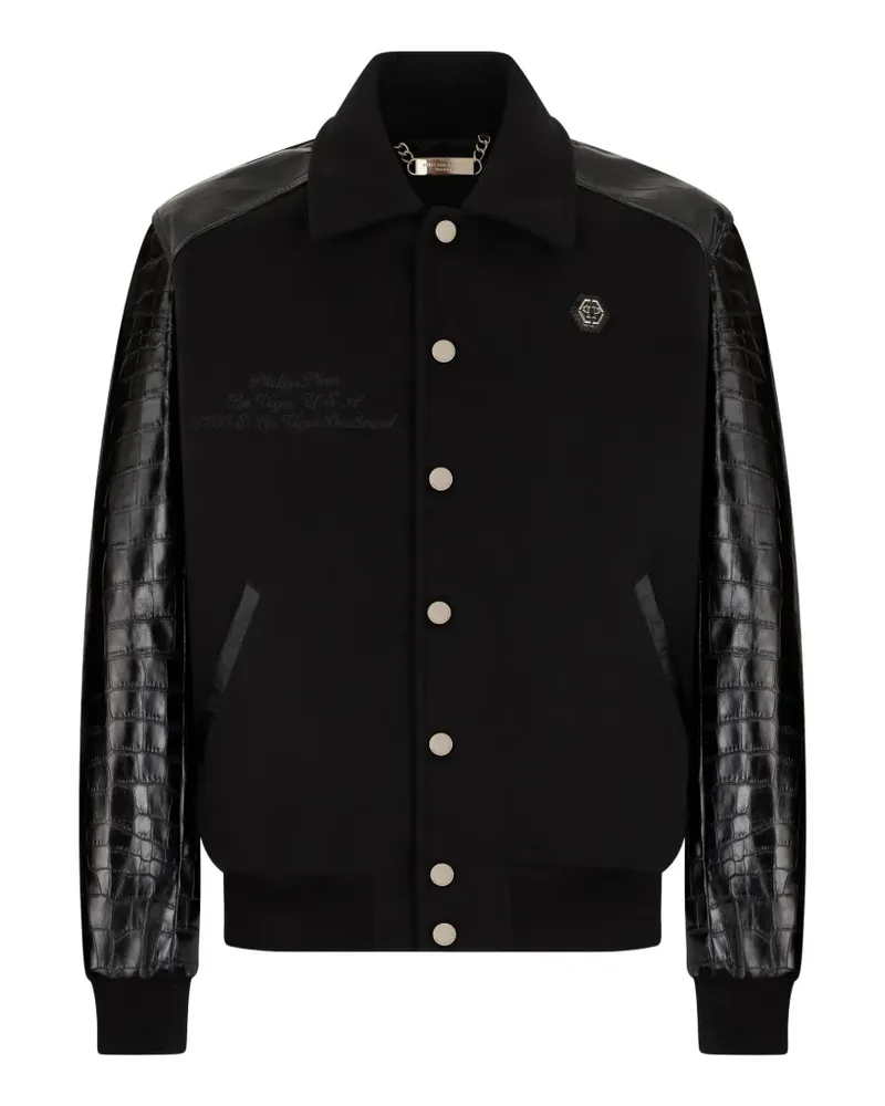Philipp Plein Coster Bomberjacke - Schwarz Schwarz