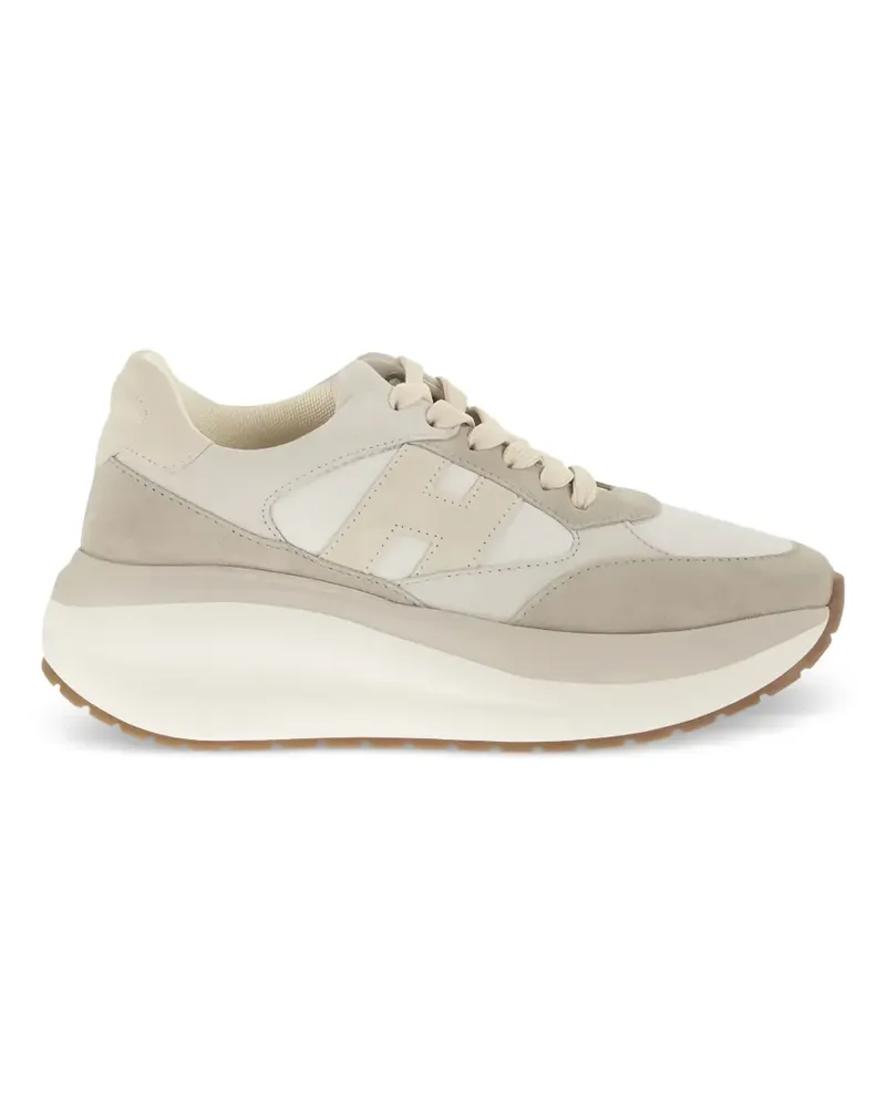 Hogan Maxi I Active lace-up suede sneakers - Nude Nude